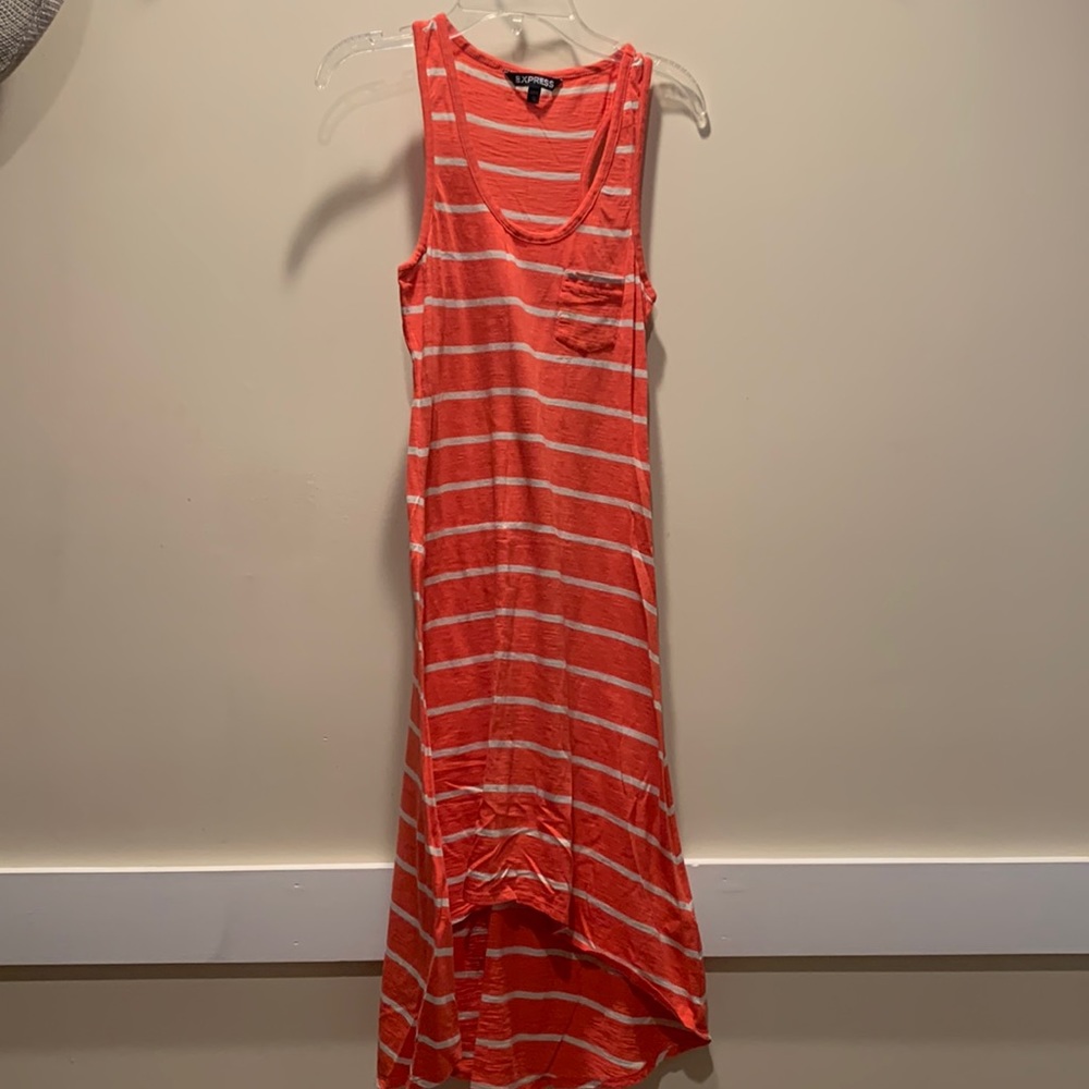 Thick razor back striped dress